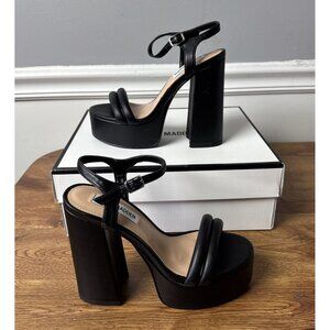 Steve Madden Tille Chunky Platform Heels in Black Size 5.5M *Defective*